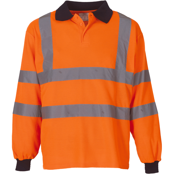 Yoko | High visibility long sleeve polo shirt